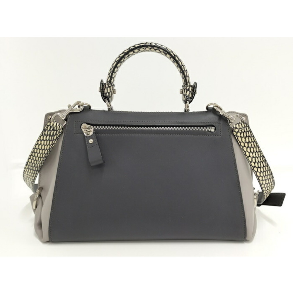 Salvatore Ferragamo Gray Python Bag Shoulder Soph… - image 1
